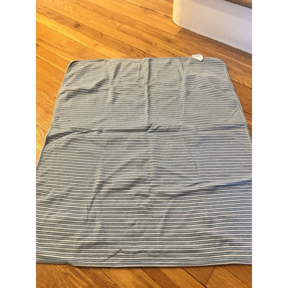 Vintage Carter's Sleeping Puppies Blue Cotton Baby Blanket Crib 28x25 Reversible